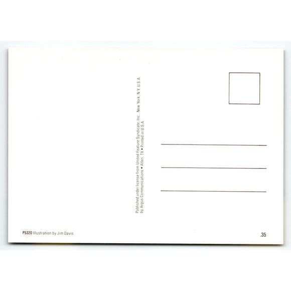 Vintage Garfield Postcard "Missing You" Thoughtful Pose Unused Old Stock 1978 - Picture 2 of 2